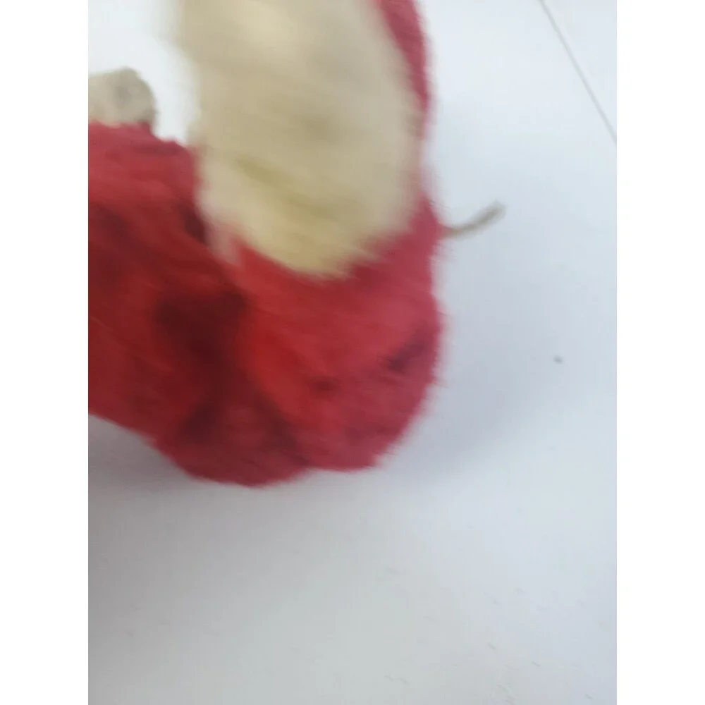Vtg 1955Knickerbocker Toys BABY SANTA Rubber Face Plush Christmas Toy w/Tag Read